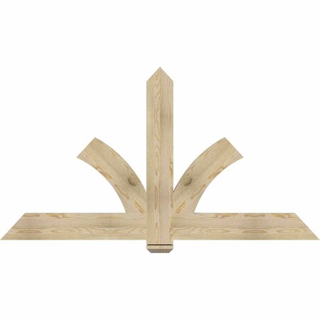 Ekena Millwork Redmond Rough Sawn Timber Gable Bracket, Douglas Fir, 72"W x 39"H x 2"D x 6"F, 13/12 Pitch GBW072X39X0206RED00RDF